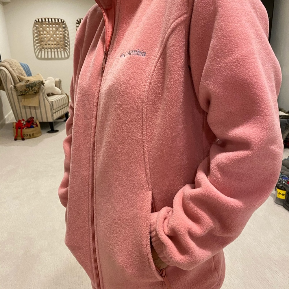Fleece Zip Pink Columbia Jacket(L)
